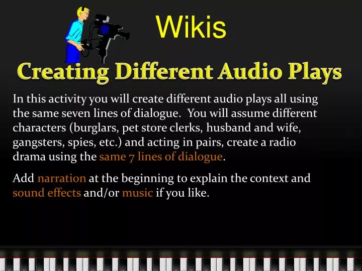 creating different audio plays