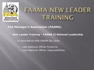 FAAMA New Leader Training