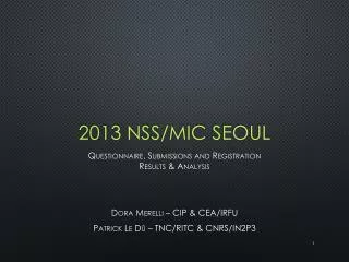 2013 NSS/MIC SEOUL