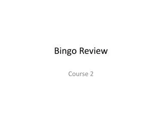 Bingo Review