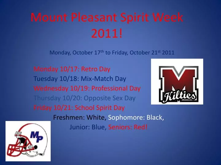 mount pleasant spirit week 2011