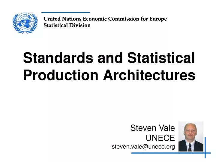 standards and statistical production architectures