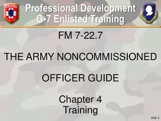 Professional Development G-7 Enlisted Training