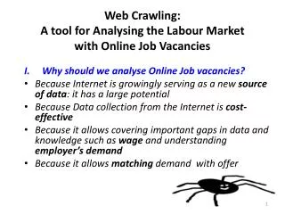 Web Crawling: A tool for Analysing the Labour Market with Online Job Vacancies