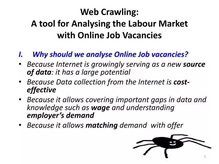 web crawling a tool for analysing the labour market with online job vacancies
