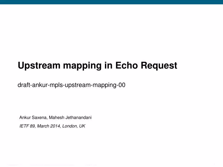 upstream mapping in echo request
