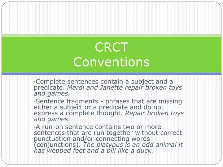 crct conventions