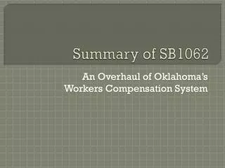 Summary of SB1062