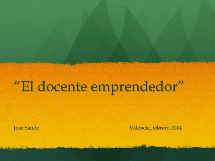 el docente emprendedor