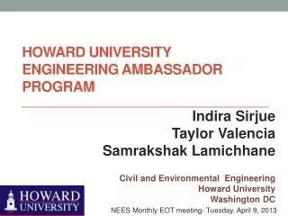 Howard University Engineering Ambassador Program