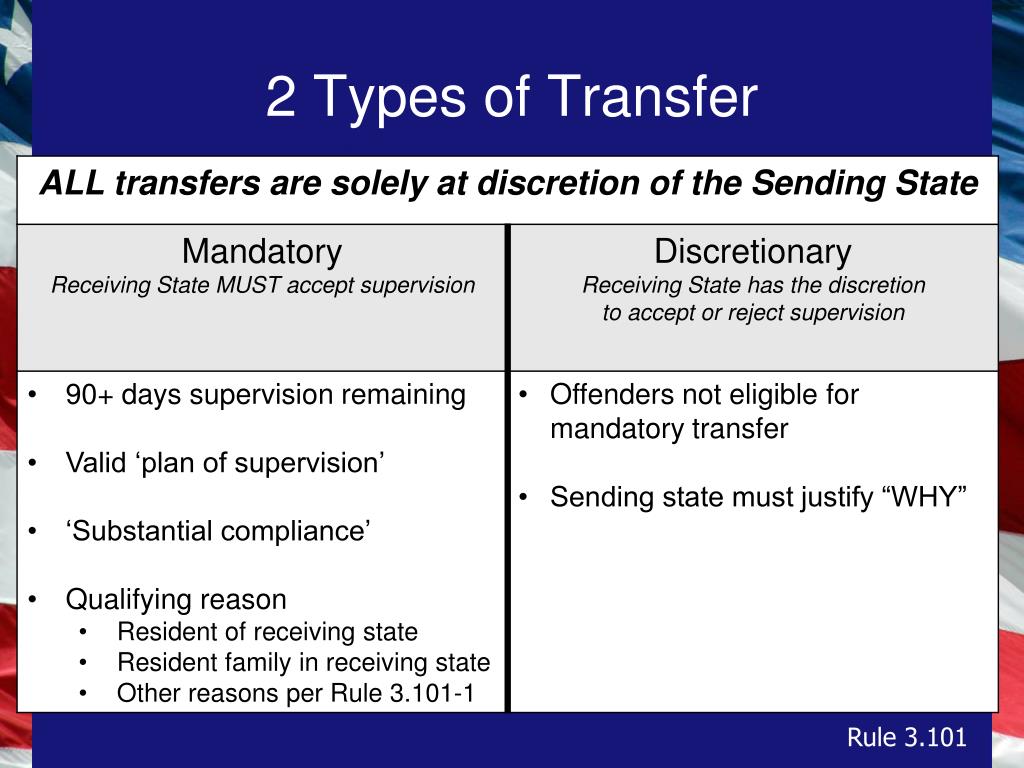 PPT - Transfer Rules and Acceptance Criteria for Felony and Misdemeanor ...