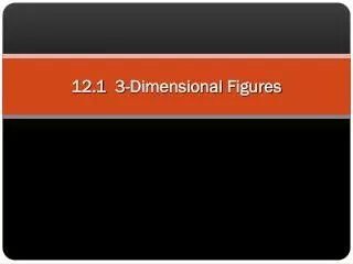 12.1 3-Dimensional Figures