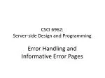 Effective Server-Side Error Handling and User-Friendly Error Pages - slide 1