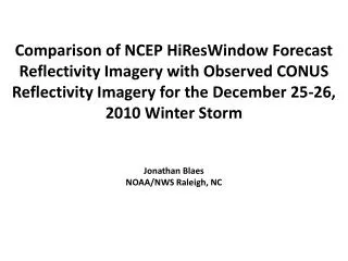 NCEP HiResWindow forecasts from 00 UTC 12/24