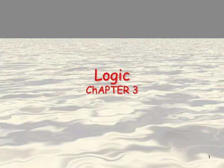logic chapter 3