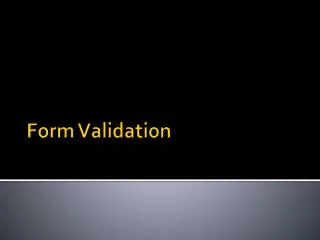 Form Validation