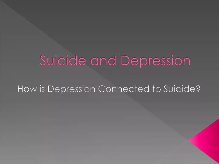 suicide and depression