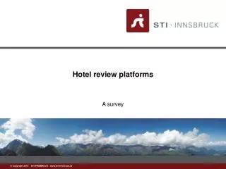 Hotel review platforms