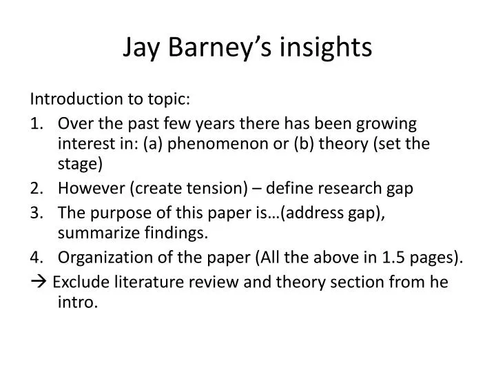 jay barney s insights