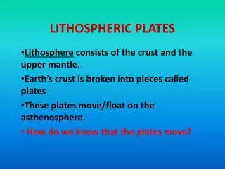 lithospheric plates