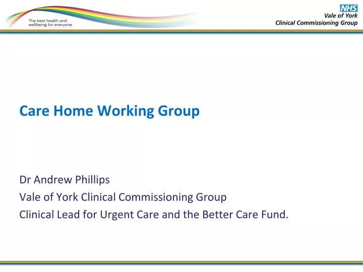 care home working group