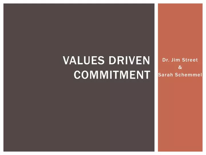 values driven commitment