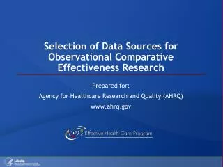 selection of data sources for observational comparative effectiveness research
