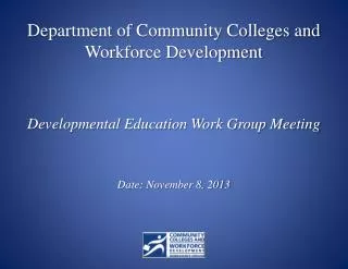 Department of Community Colleges and Workforce Development