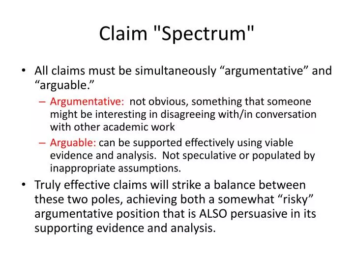 claim spectrum