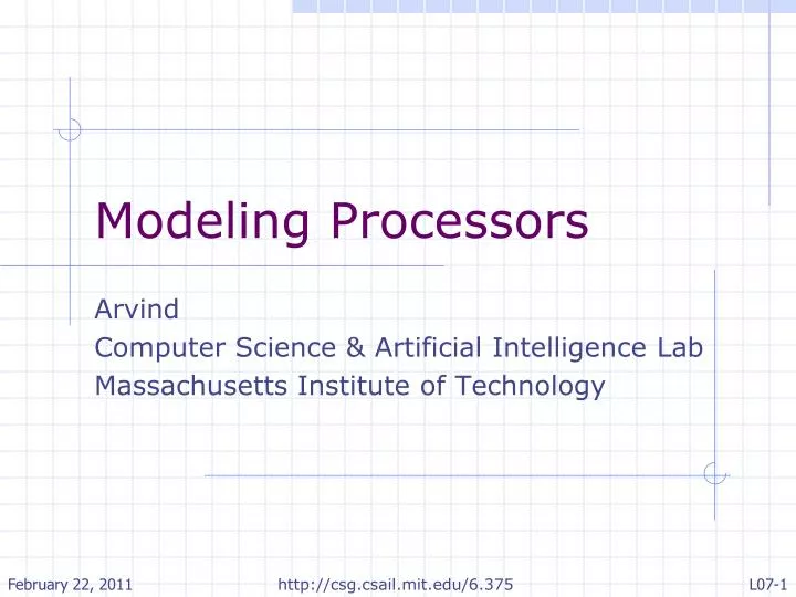 modeling processors