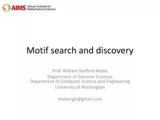 Motif search and discovery