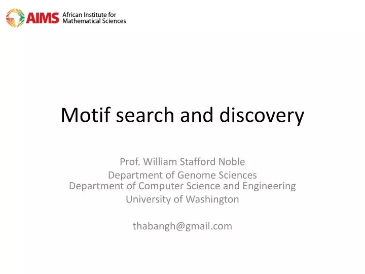 motif search and discovery