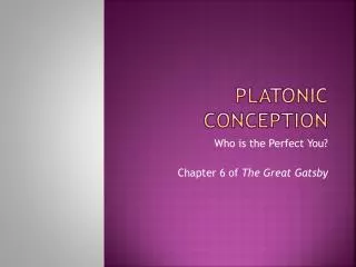 Platonic Conception