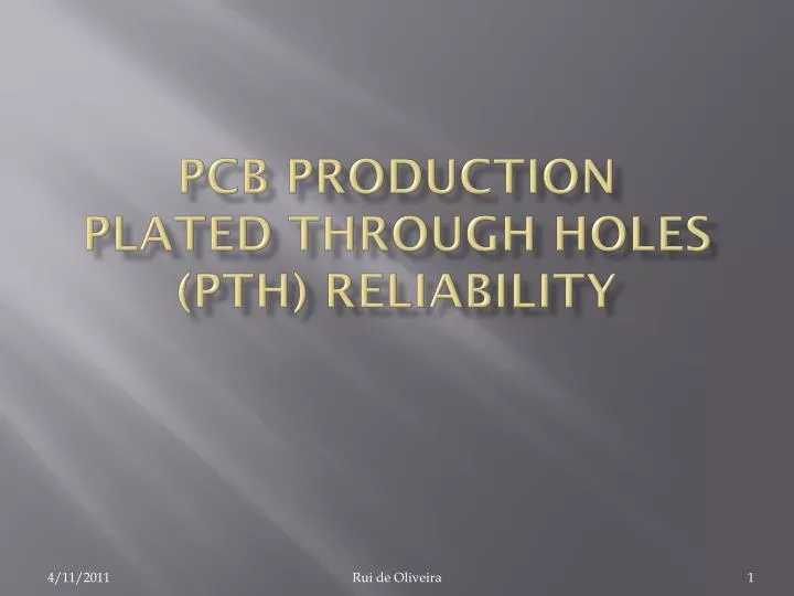 pcb production plated through holes pth reliability