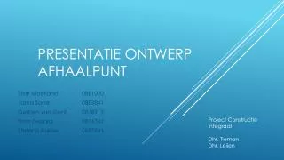 presentatie ontwerp afhaalpunt