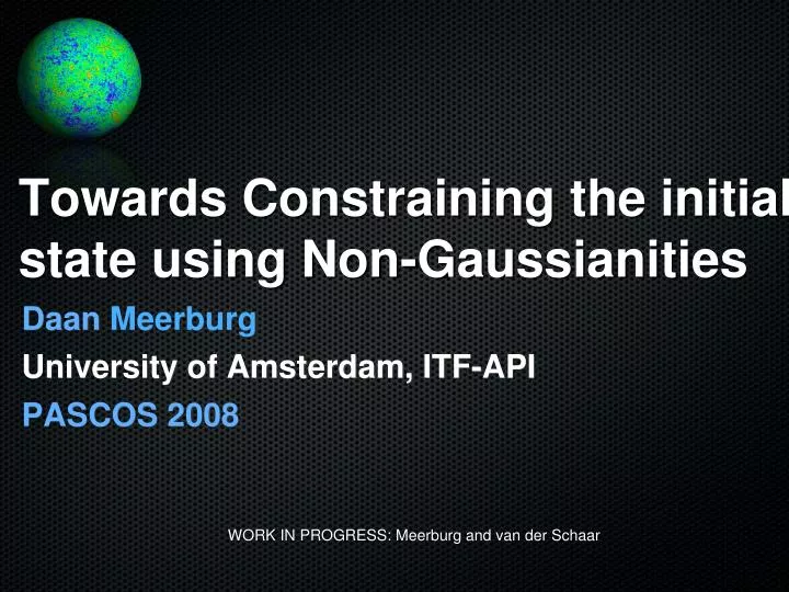 towards constraining the initial state using non gaussianities