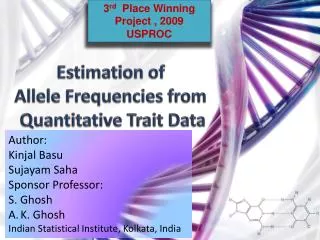 Estimation of Allele Frequencies from Quantitative Trait Data