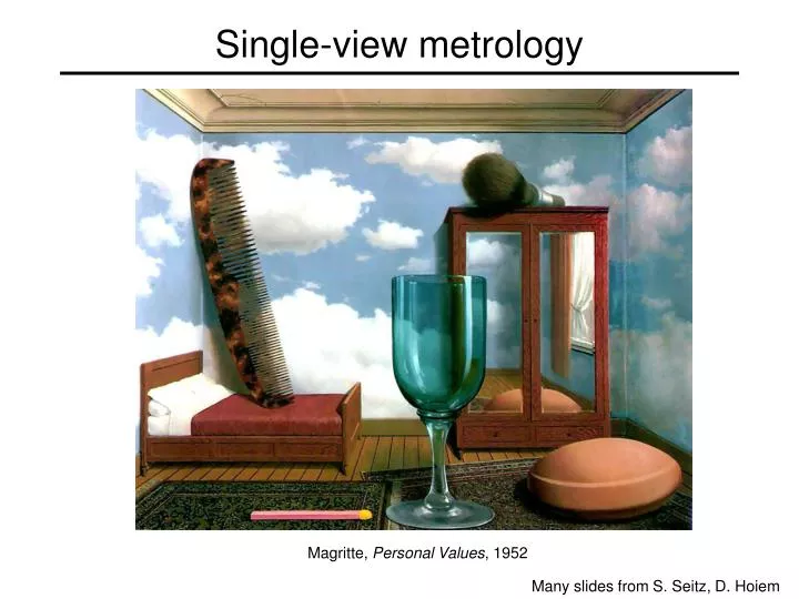 single view metrology