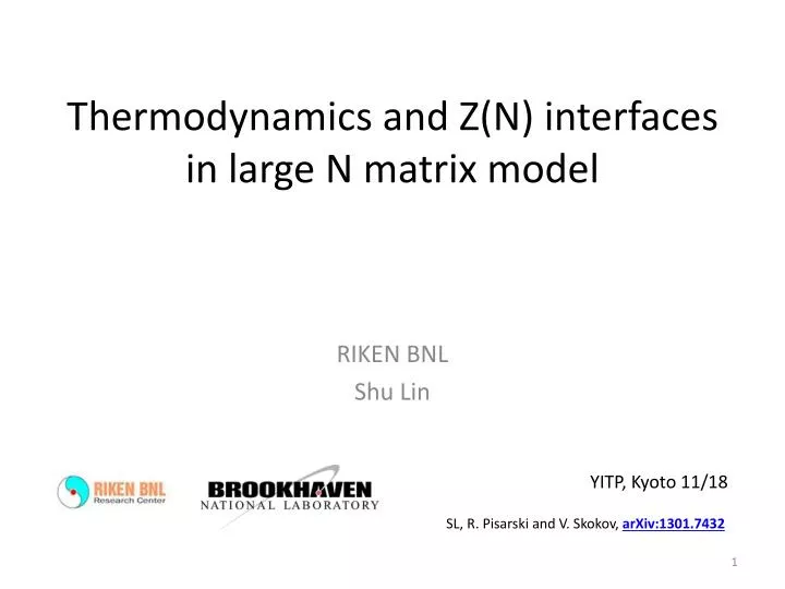 thermodynamics and z n interfaces in large n matrix model