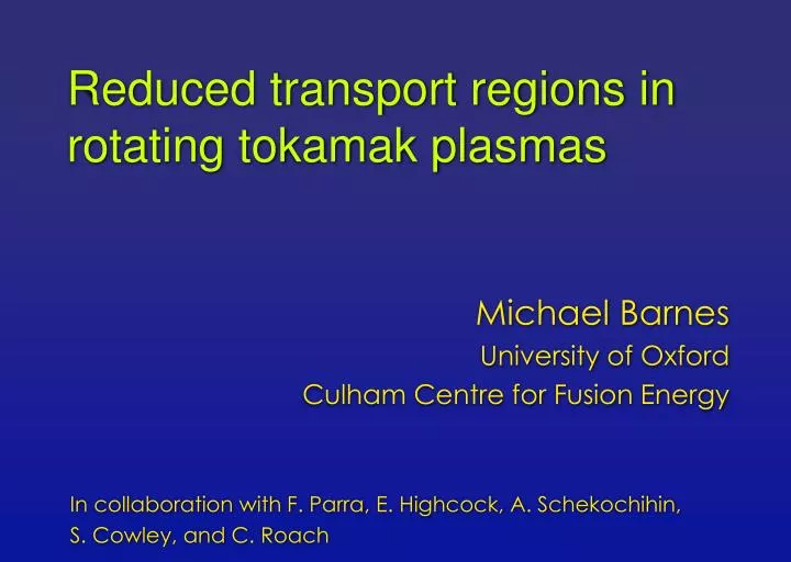 reduced transport regions in rotating tokamak plasmas