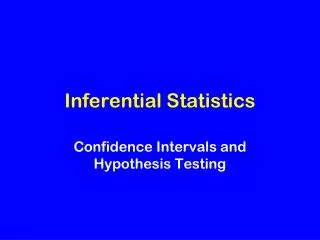 Inferential Statistics