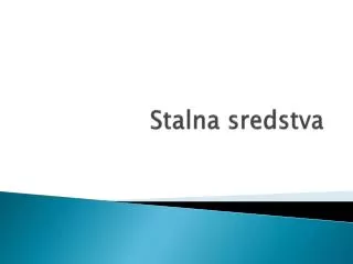 stalna sredstva