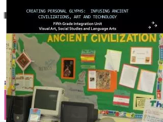 CREATING PERSONAL GLYPHS: INFUSING ANCIENT CIVILIZATIONS, ART AND TECHNOLOGY