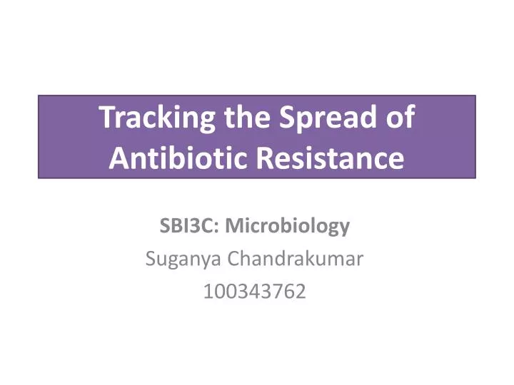 tracking the spread of antibiotic resistance