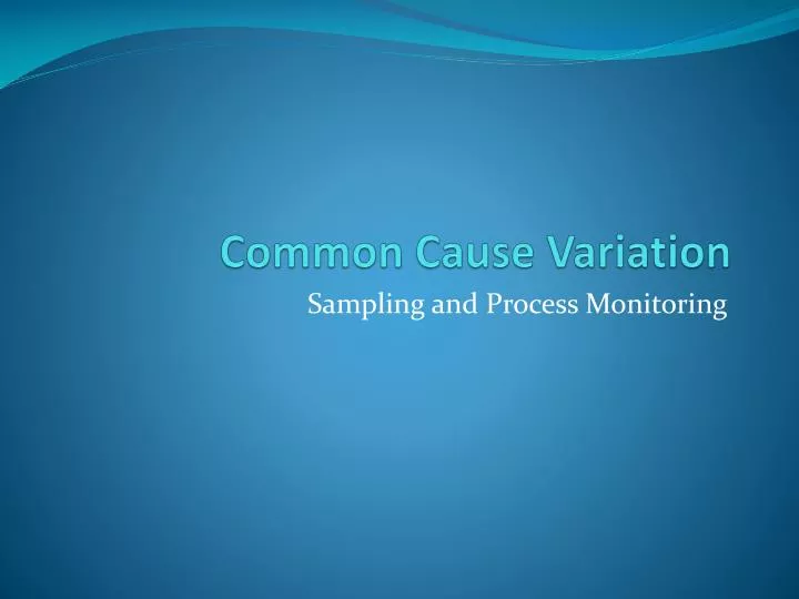 common cause variation