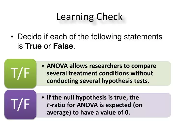 learning check