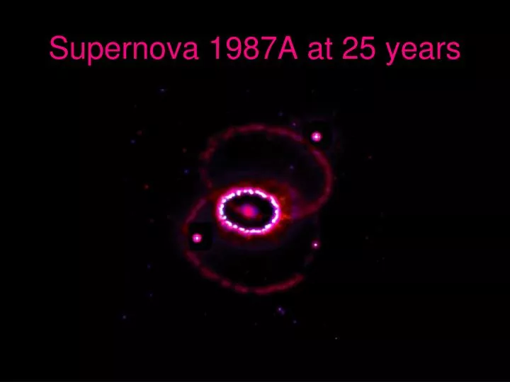 supernova 1987a at 25 years
