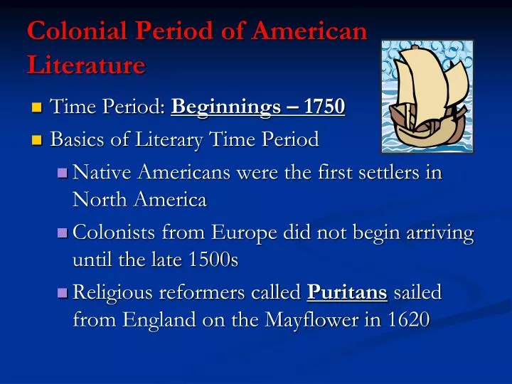 colonial period of american literature