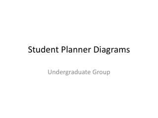 Student Planner Diagrams