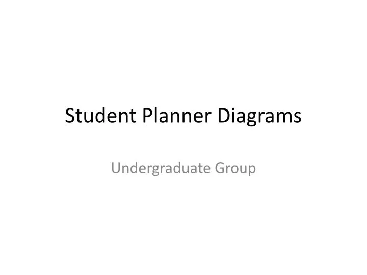 student planner diagrams